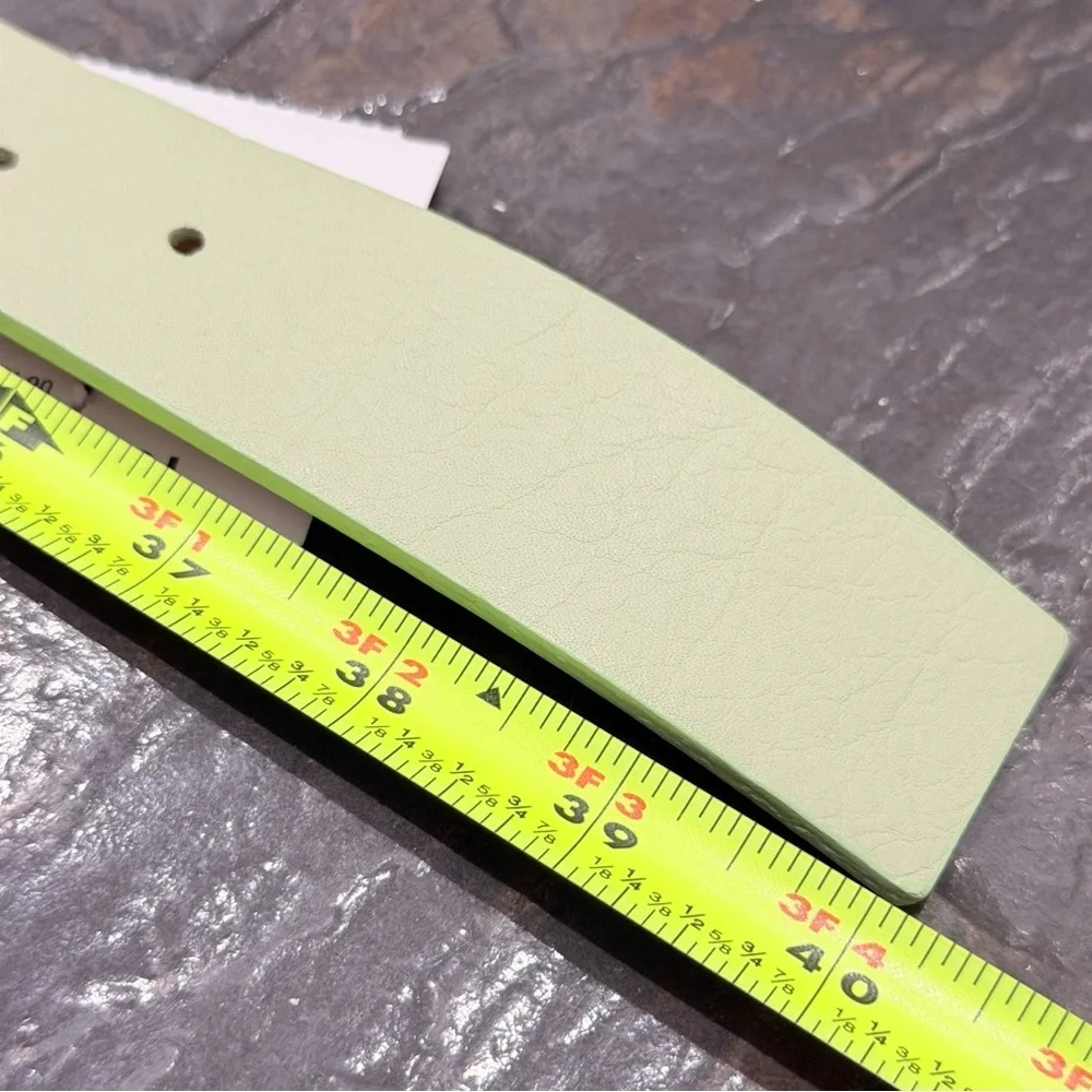 B-Low The Belt Mint Green Leather Belt Gold Hardware Small